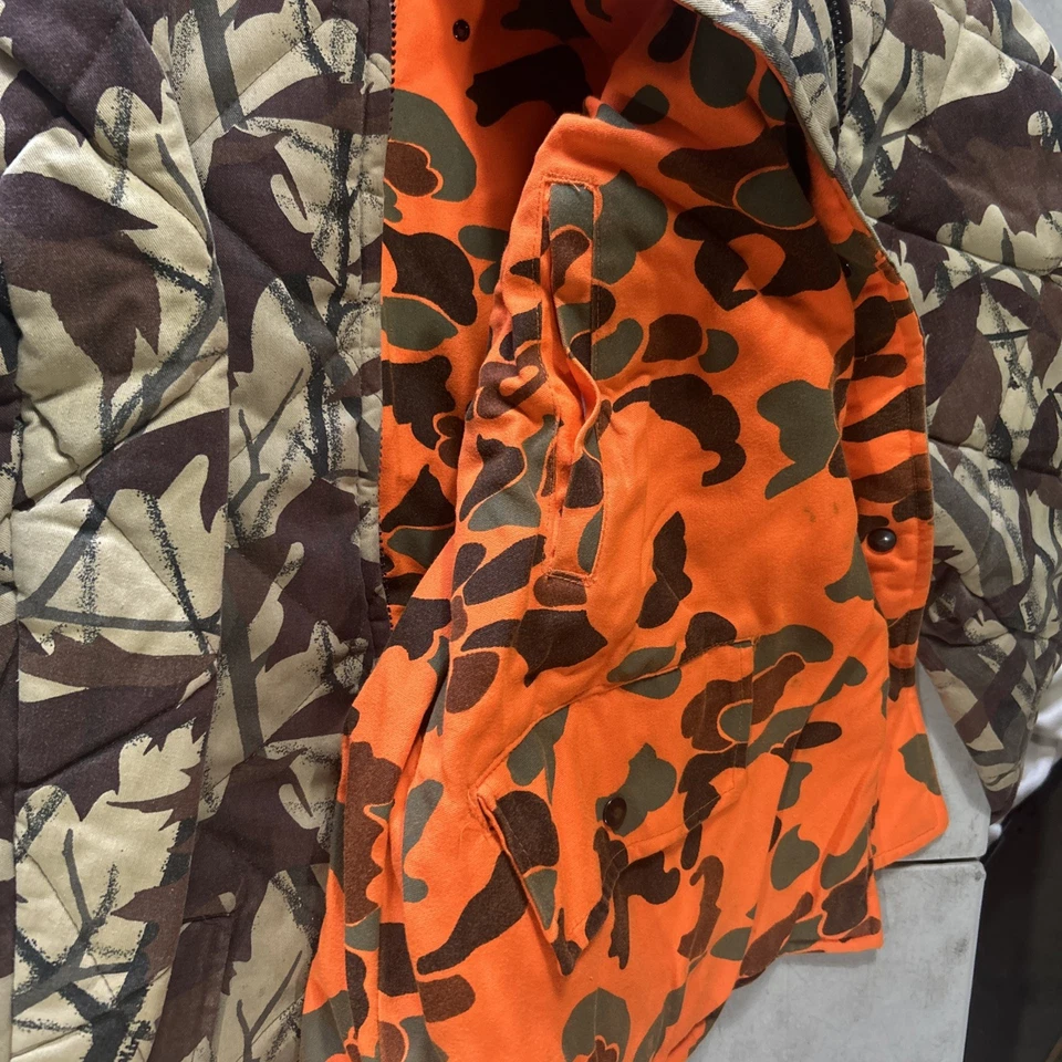 Chaqueta de caza vintage Johnson Garment camuflada XL reversible Foto 3 de 4