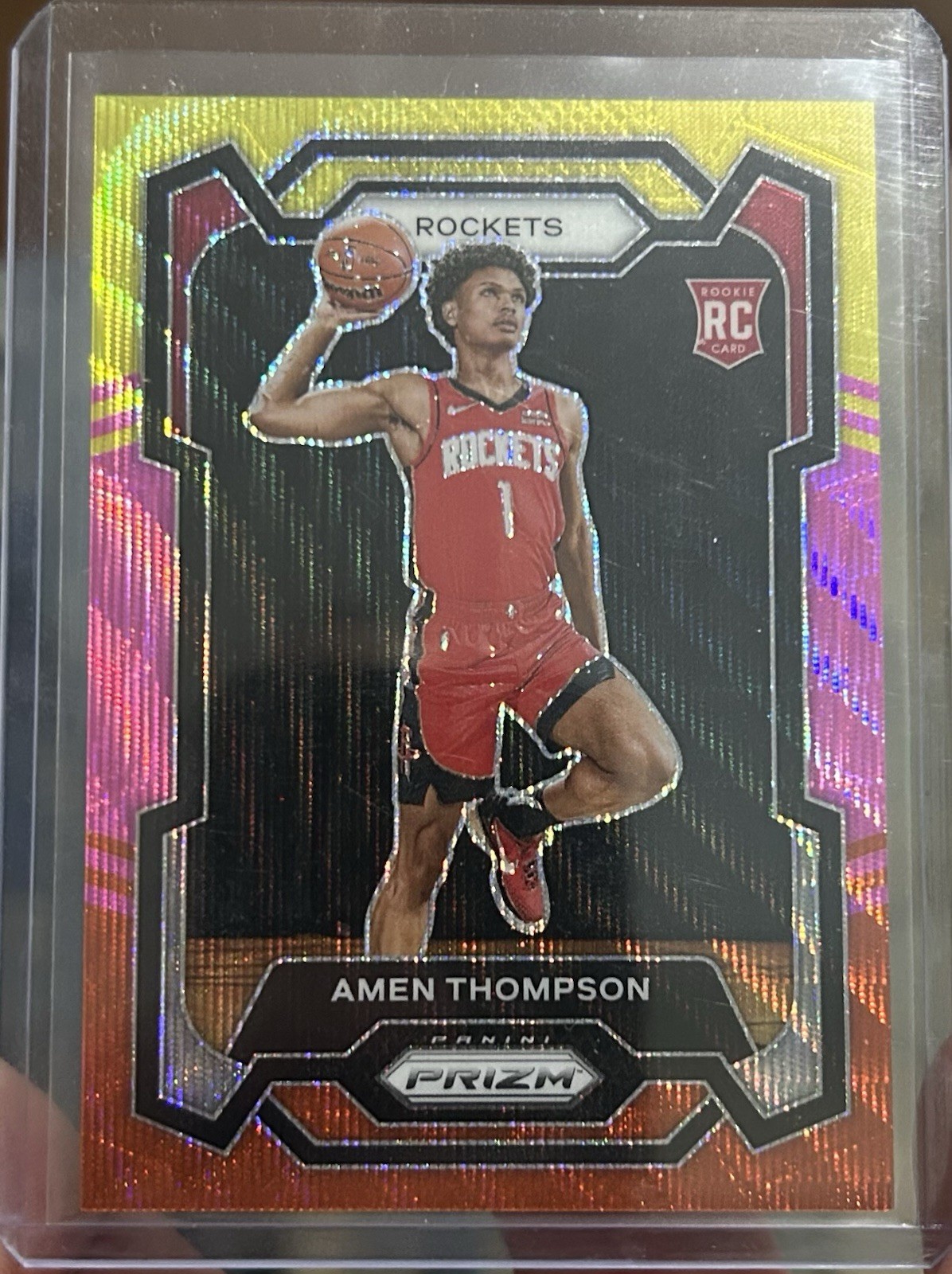 2023-24 Panini Prizm Amen Thompson #150 Multi Wave Prizm /88 (RC)
