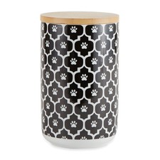 Bone Dry Lattice Collection Pet Bowl  Canister, Treat Canister, 4x6.5 inches...