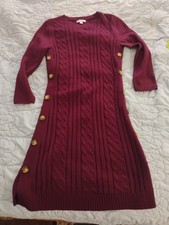 New York & Company Red Sweater Dress, S