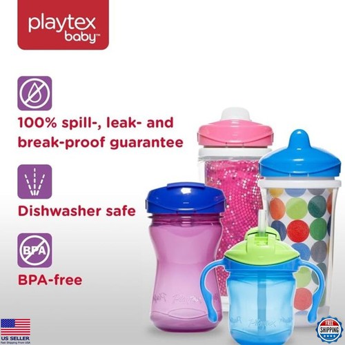 Playtex Baby Sipsters Strohhalm Schnabeltasse für 12+ Monate, 9 Unzen (3 Stück), blau - Bild 3 von 7