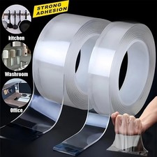 Heavy Duty Double-Sided Nano Tape Reusable Strong Stick Mounting Gel Clear Tape