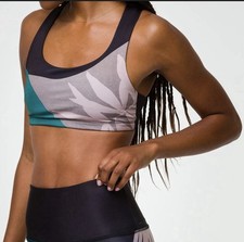 Onzie Graphic Mudra Bra - Midnight Palm Size S/M