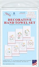 Jack Dempsey Stamped Decorative Hand Towels 17"x28" 7/Pkg-Christmas Ornaments