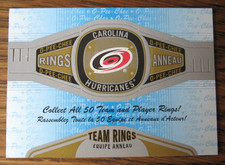CAROLINA HURRICANES 2013-14 O-Pee-Chee #R-5 TEAM RINGS LOGO Insert hockey card $