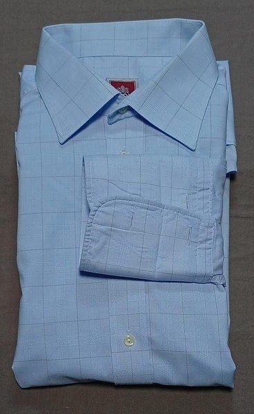 Men Eton Shirt Blue Cotton 40 /L / 48 #1X32