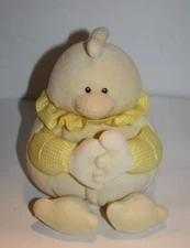 Kids II 2 Tiny Ones Prayer Yellow Gingham Duck 7" Chick Now I Lay Me Down Works