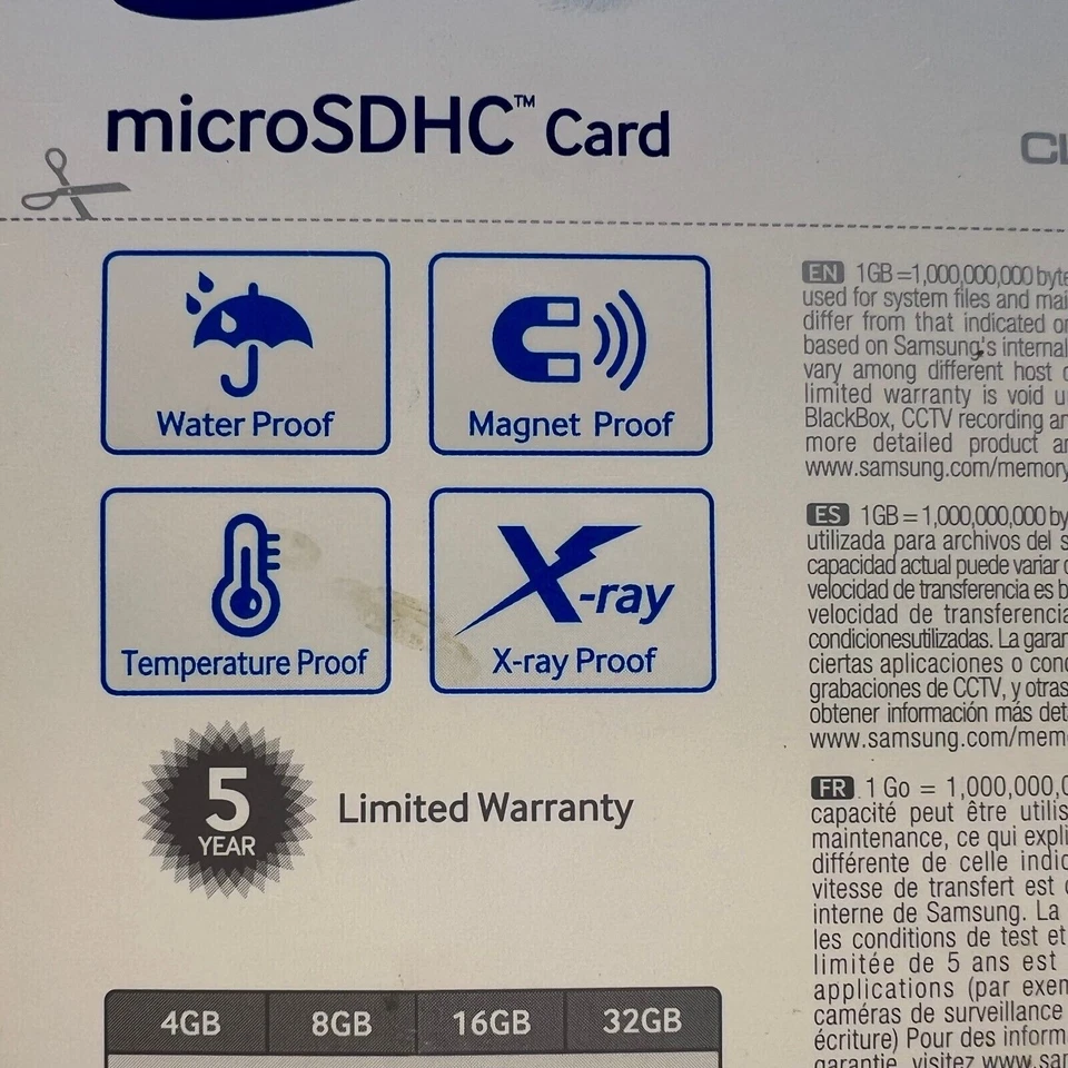 Samsung 16GB microSD micro SDHC Memory Card w/ Adapter New in Package - Image 4 of 4