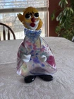 Multi-color Murano Handblown Glass Clown Figurine