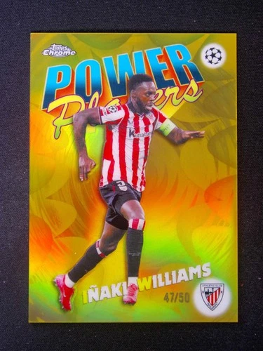 2025-26 Topps Chrome UEFA Inaki Williams Power Players Gold Refractor /50