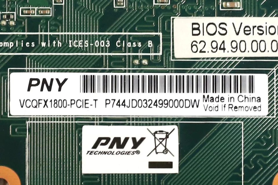 PNY NVIDIA Quadro FX 1800 768MB GDDR3 PCIe Graphics Card P/N: VCQFX1800-PCIE-T - Image 4 of 4