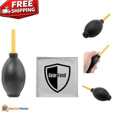 Professional Camera Air Blower with One-Way Valve Microfiber Cloth Included