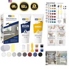 Tub Tile Shower Repair Kit Color Match Crack Scratch Chip Fix Resin