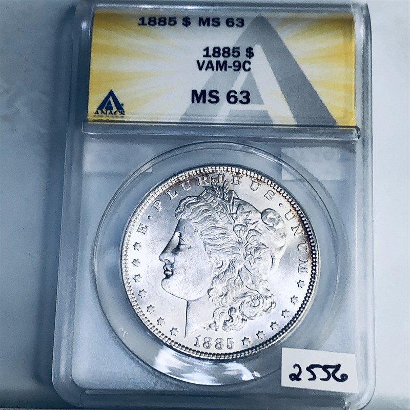 1885 BU GEM MORGAN SILVER DOLLAR UNC MS 63 U.S. MINT RARE COIN 2556