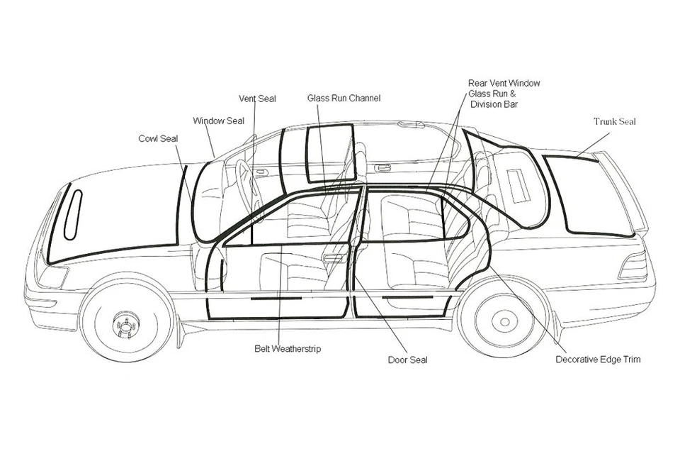 For Ford F-250 Super Duty 99-16 Rear Driver or Passenger Side Door Seal Foto 2 de 2