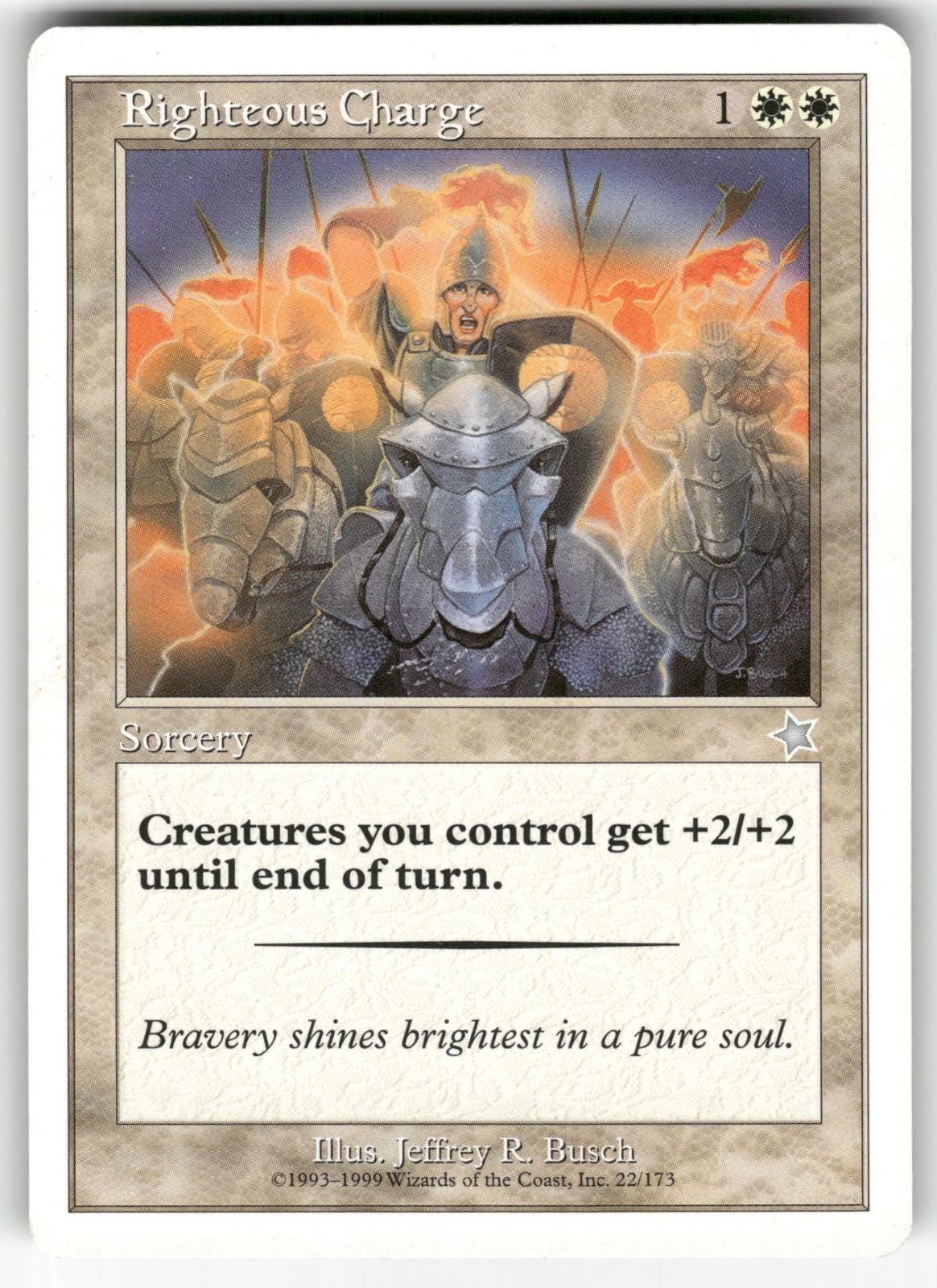 Righteous Charge 22 Starter 1999 Magic: The Gathering Lightly Played