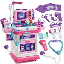 Lehoo Castle Doctor Kit for Toddlers 3-5 Pink, Gifts for Girls 2-4 Years Old,...