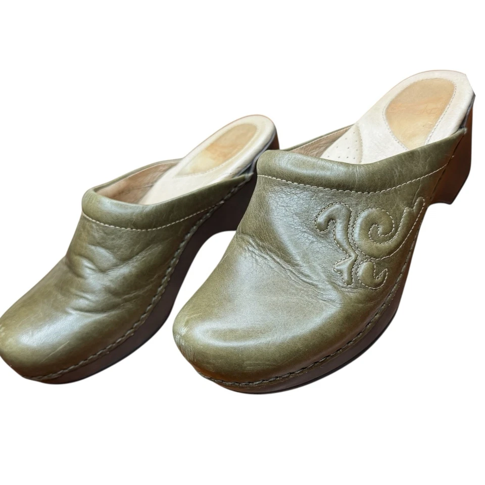 Zueco para mujer Dansko Brenda Mushroom con diseño floral de nobuck bruñido - talla 38 Foto 4 de 4