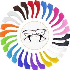 YINGFENG 17 Pairs Multicolored Anti-slip Eyeglass Ear 1.42 inch, 17 Colors