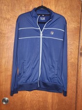 Vintage Fila Jacket Men's Size Medium Blue Tracksuit Top Y2K