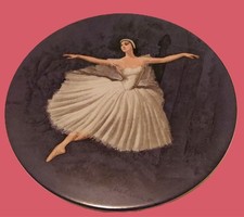 VINTAGE 1950'S ROUND MELAMINE COASTER-BALLERINA IMAGE