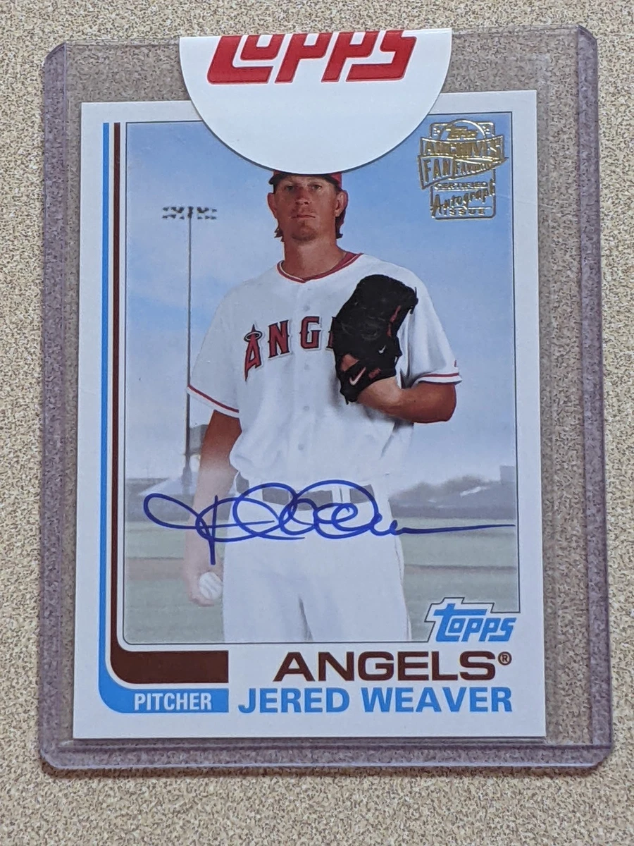 Topps Jered Weaver Autographed Baseball Sports Trading Cards 