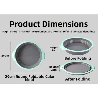 Faltbare Silikon Backform Hitzebeständig für Kuchen Brot Donut Einfache Aufbewahrung