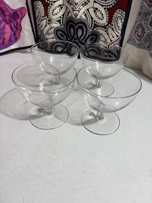 Set of 4 Champagne Coupe Or Sherbert Glasses
