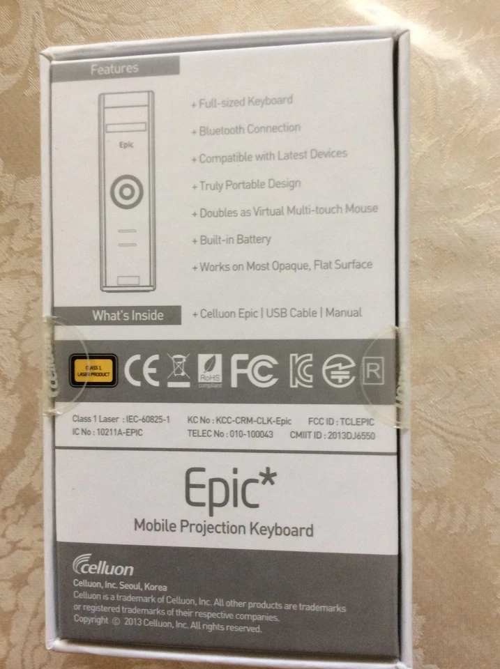 Epic Mobile Projection Keyboard Android iOS Windows Compatible, BRAND NEW - Image 3 of 4