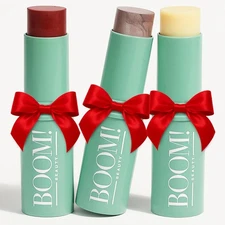 Boomstick Trio 3-Pack: Cream Blush, Highlighter & Moisturizer for Women 50+