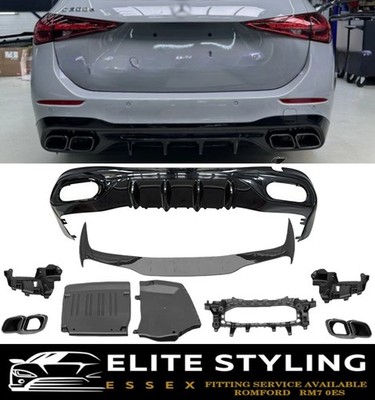 HECKDIFFUSOR MIT SPITZEN CLE63 STYLE GLANZ SCHWARZ FÜR MERCEDES CLE W236 AMG-LINE
