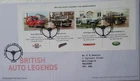 2013 SUPERB ROYAL MAIL FDC - BRITISH AUTO LEGENDS SHEET - ALWALTON PETERBOROUGH