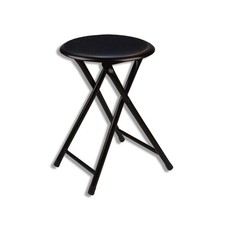 Klapphocker - schwarz - gepolsterter Sitz Hocker Fußhocker Sitzhocker