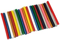 24 HeißKlebesticks 7,2Mm X 100Mm Mini HeißKleber Klebesticks Farbig Bunt Glitzer