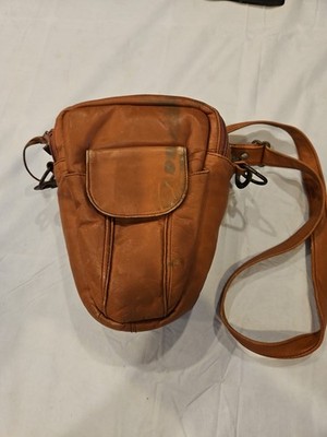 Vintage LL Bean Leather Camera Shoulder Bag w/ Strap Carrying Travel Bag