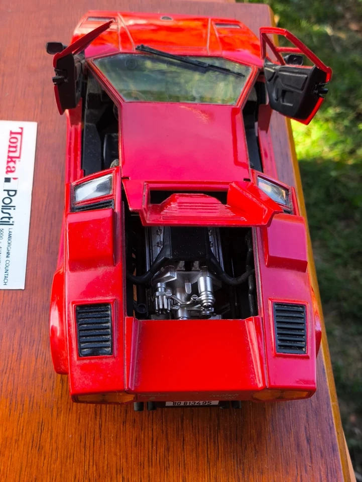 Modellino Lamborghini Countach 5000 - POLISTIL 1:18 CON BASE IN LEGNO - NO BOX - Immagine 4 di 4