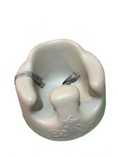 Bumbo Infant Floor Seat Baby Sit Up Chair with Adjustable Harness, Cool Gray