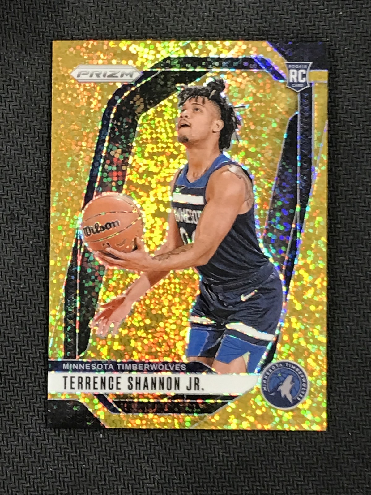 2024-25 Panini Prizm #224 Terrence Shannon Jr. Prizm Gold Sparkle /24 Minnesota