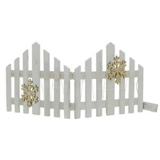 Snowflake LED Light Up Christmas Tree Fence | Wooden Tree Skirt  - 76x30cm