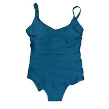 NEW Women's Teal DKNY One Piece Swimsuit Size Large