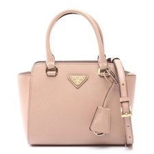 Prada Saffiano Soft C Leather Handbag Beige