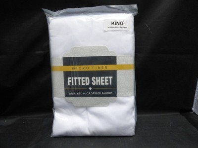 Neu. King Size Spannbettlaken. Weiß. Gebürsteter Mikrofaserstoff. Easy Clean