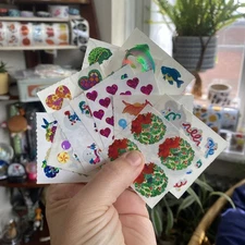 Vintage Sticker Lot, 80s 90s 00s: 12 Mods Sandylion Stickers: Prismatic, Mylar +