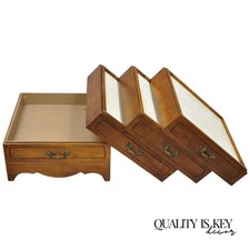 Vintage Mark Adam Co. Mid Century Modern Stacking Folding Snack Table - Set of 3