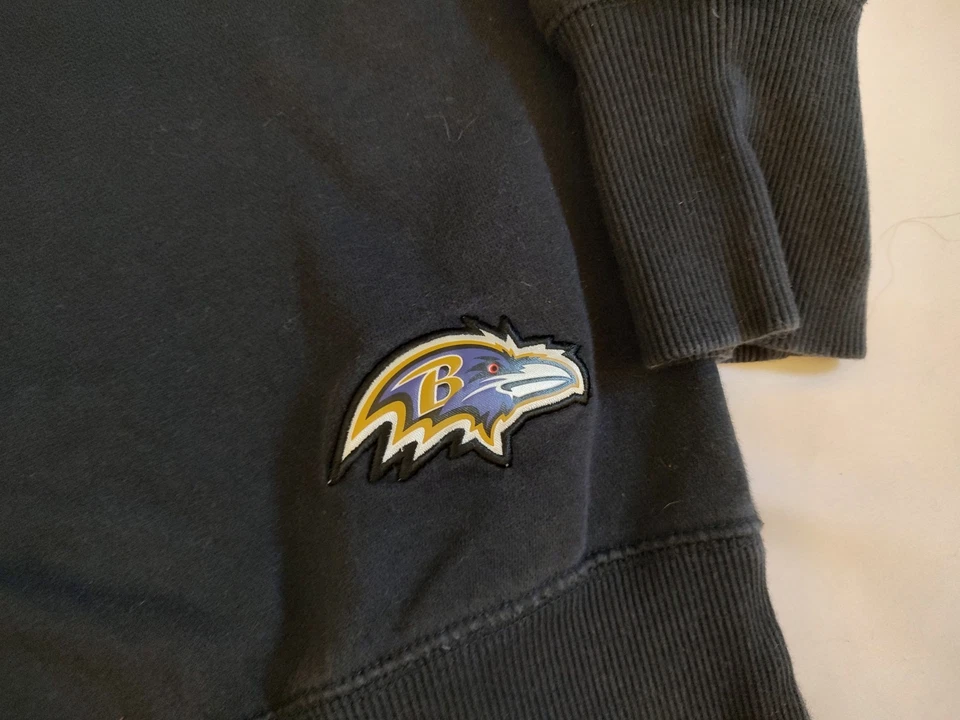 Nike Baltimore Ravens NFL Team Apparel Sweatshirt Crewneck Black Spellout XL - Image 3 of 4