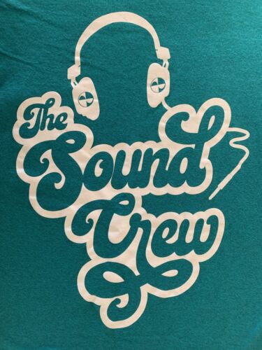 “The Sound Crew” Headphones T Shirt Small Pro Audio Company DJ Roadie Music - Imagen 1 de 5