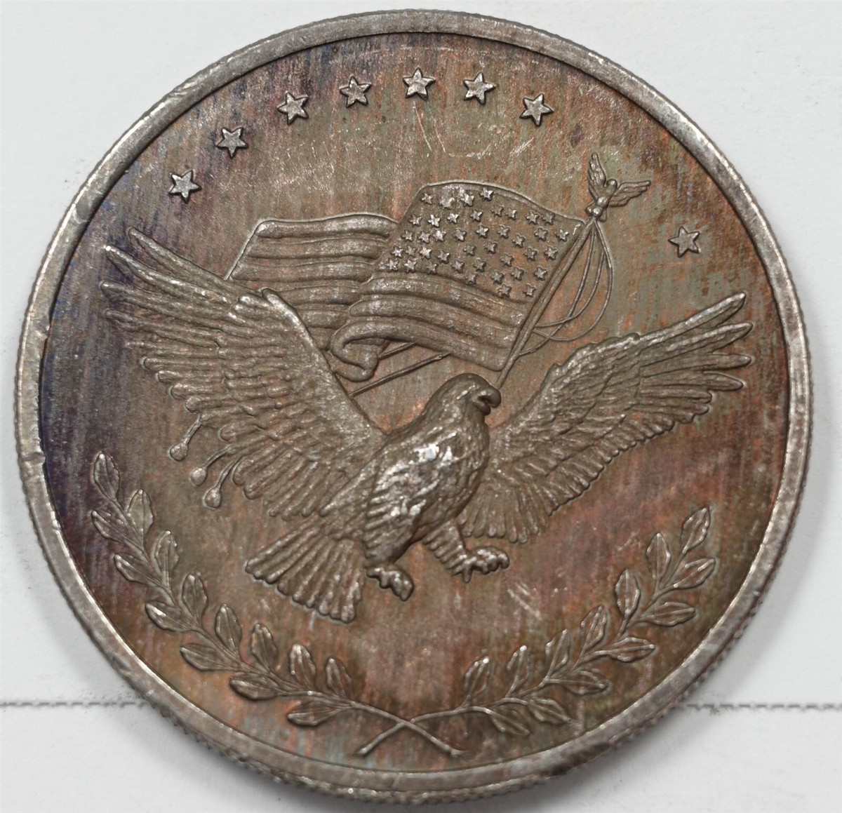 Silver Art Round 1oz Trade Unit with Monster Toning! U1993 combine