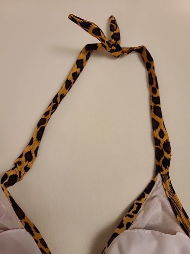 VENUS Leopard Print Halter Tie Padded Tankini Top (Top Only); Size 12 - Picture 16 of 16