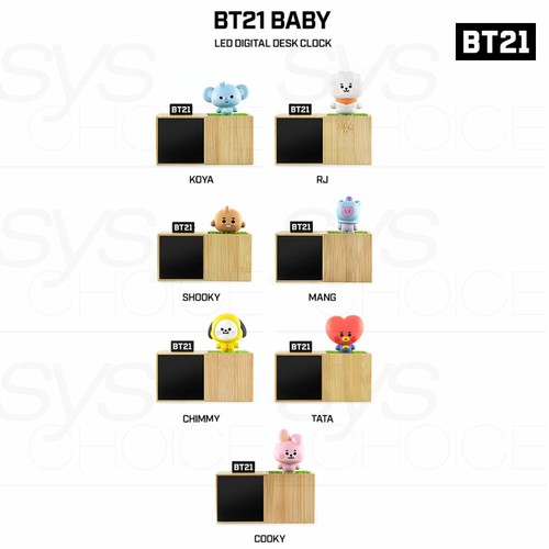 BTS BT21 Official Authentic Goods Baby LED DIgital Desk Clock + Tracking Number - Picture 4 of 11