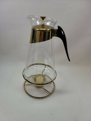 VTG MCM MID-CENTURY MODERN CORNING ATOMIC COFFEE CARAFE GLASS maybe silex pyrex